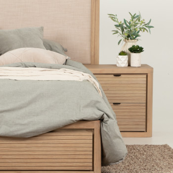 Bromley 2 Drawer Bedside, Light