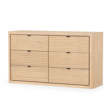 Bromley 6 Drawer Lowboy, Light