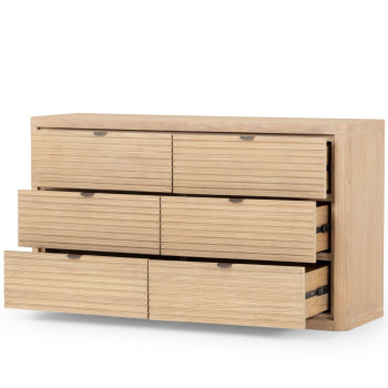 Bromley 6 Drawer Lowboy, Light