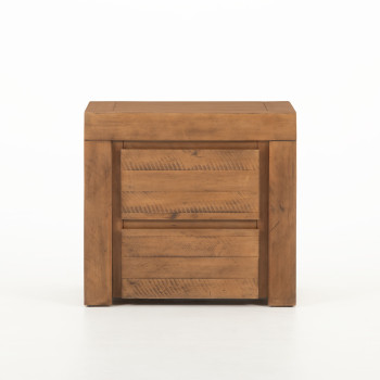 Safin 2 Drawer Bedside, Brown
