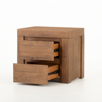 Safin 2 Drawer Bedside, Brown