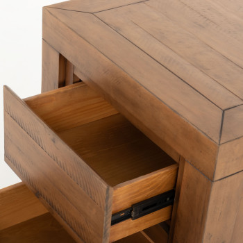 Safin 2 Drawer Bedside, Brown