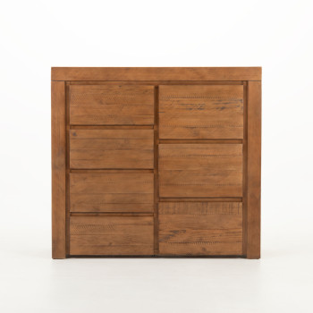 Safin 7 Drawer Tallboy, Brown