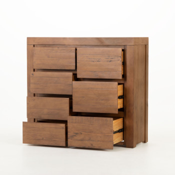 Safin 7 Drawer Tallboy, Brown