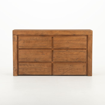 Safin 6 Drawer Lowboy, Brown