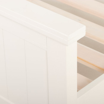 Melve King Bed Frame, White