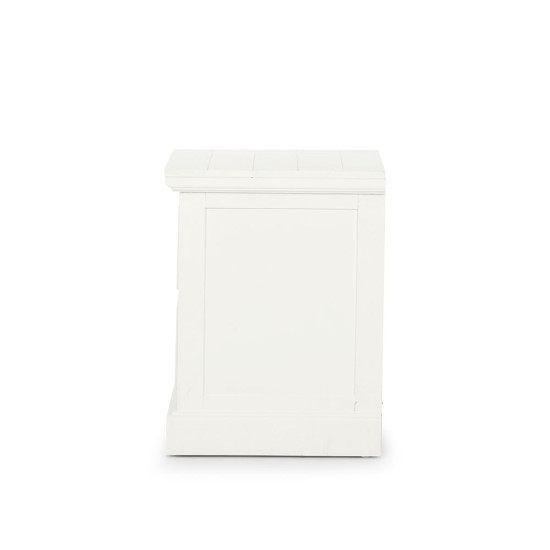 Melve 2 Drawer Bedside, White