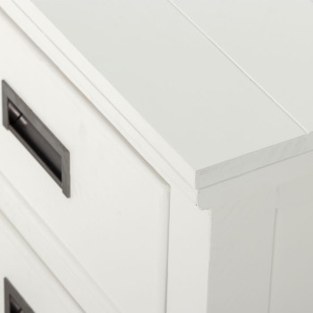 Melve 2 Drawer Bedside, White