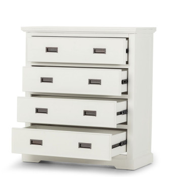 Melve 4 Drawer Tallboy, White