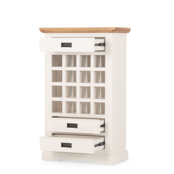 Melve Wine Rack With 3 Drawer