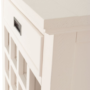 Melve Wine Rack With 3 Drawers, White