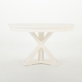 Melve Round Dining Table - W130, White