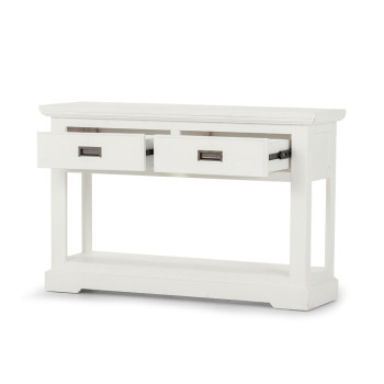 Melve Console Table, White