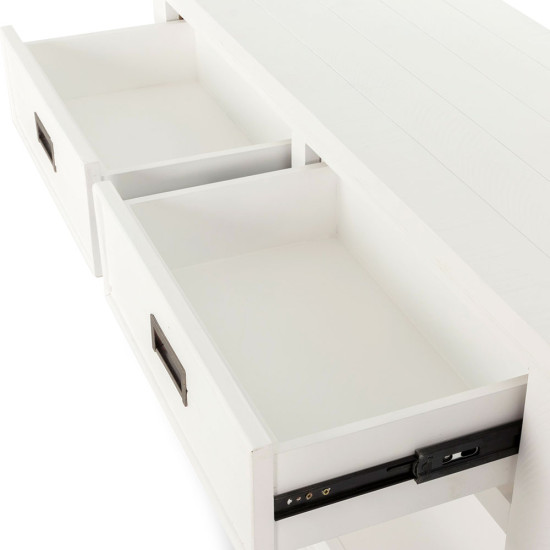 Melve Console Table, White