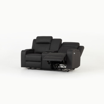 Nico 2 Seater Recliner Sofa, Charcoal