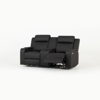 Nico 2 Seater Recliner Sofa, Charcoal