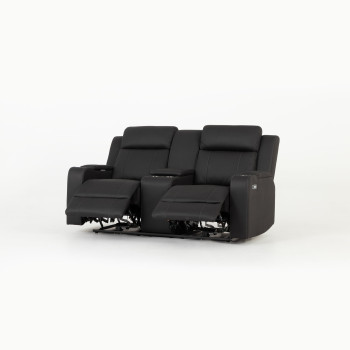 Nico 2 Seater Recliner Sofa, Charcoal