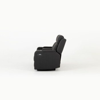 Nico 2 Seater Recliner Sofa, Charcoal