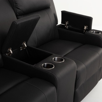 Nico 2 Seater Recliner Sofa, Charcoal