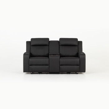 Nico 2 Seater Recliner Sofa, Charcoal