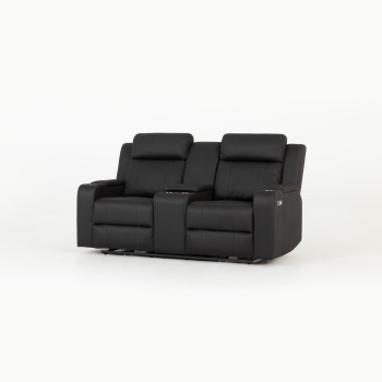 Nico 2 Seater Recliner Sofa, Charcoal