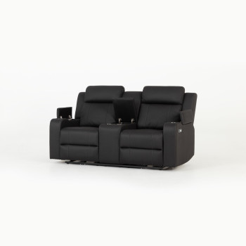 Nico 2 Seater Recliner Sofa, Charcoal