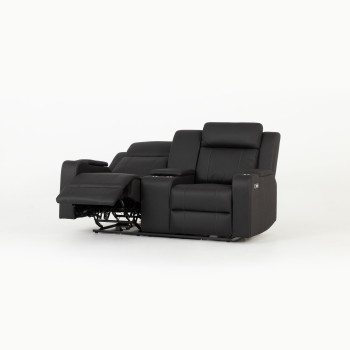 Nico 2 Seater Recliner Sofa, Charcoal