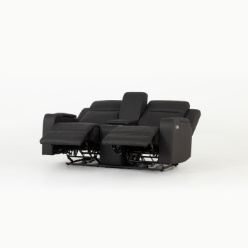 Nico 2 Seater Recliner Sofa, Charcoal