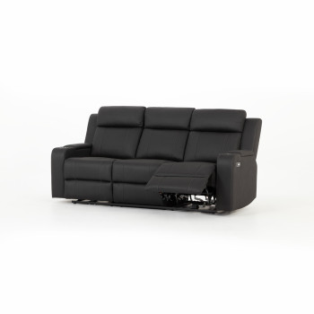 Nico 3 Seater Recliner Sofa, Charcoal