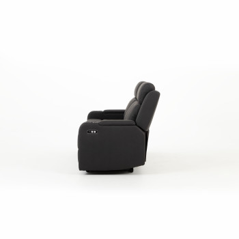 Nico 3 Seater Recliner Sofa, Charcoal
