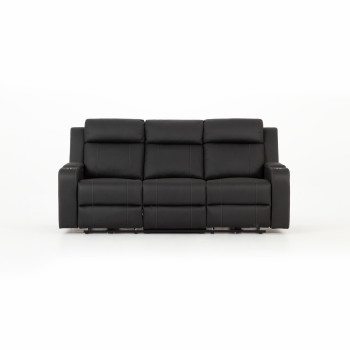 Nico 3 Seater Recliner Sofa, Charcoal