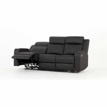 Nico 3 Seater Recliner Sofa, Charcoal