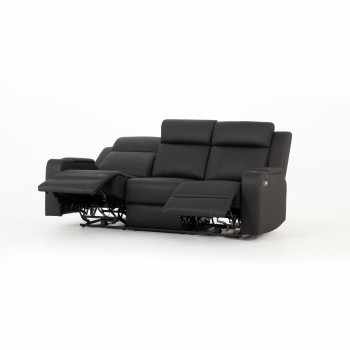 Nico 3 Seater Recliner Sofa, Charcoal