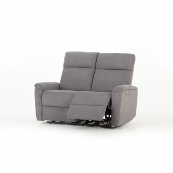 Dion 2 Seater Electric Recliner Sofa, Ash