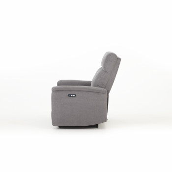Dion 2 Seater Electric Recliner Sofa, Ash