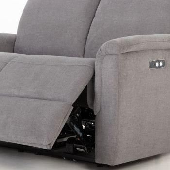 Dion 2 Seater Electric Recliner Sofa, Ash