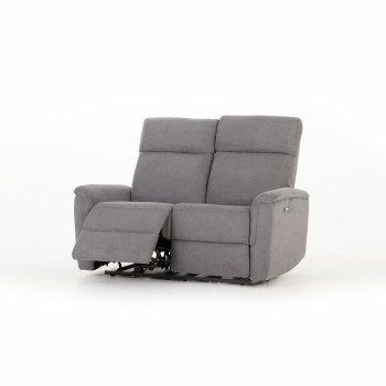 Dion 2 Seater Electric Recliner Sofa, Ash
