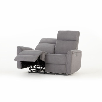 Dion 2 Seater Electric Recliner Sofa, Ash