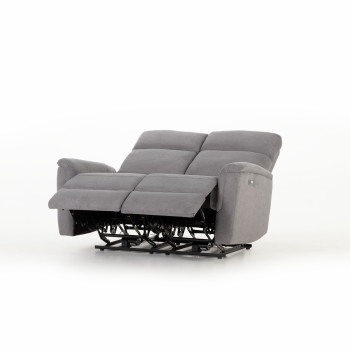 Dion 2 Seater Electric Recliner Sofa, Ash