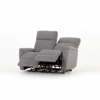 Dion 2 Seater Electric Recliner Sofa, Ash