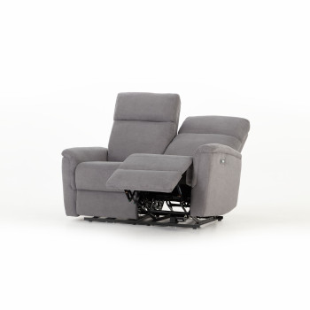Dion 2 Seater Electric Recliner Sofa, Ash