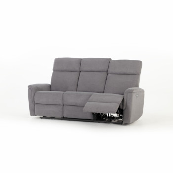Dion 3 Seater Electric Recliner Sofa, Ash