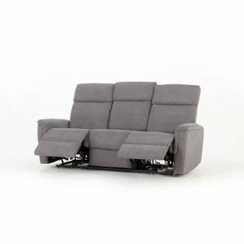 Dion 3 Seater Electric Recliner Sofa, Ash