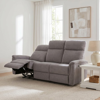Dion 3 Seater Electric Recliner Sofa, Ash