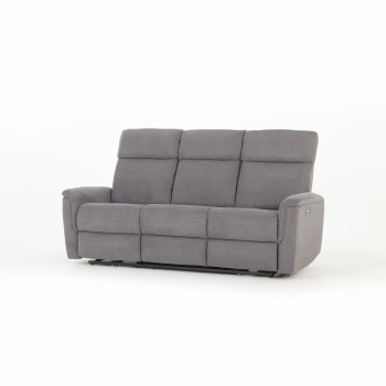 Dion 3 Seater Electric Recliner Sofa, Ash