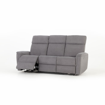 Dion 3 Seater Electric Recliner Sofa, Ash