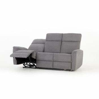 Dion 3 Seater Electric Recliner Sofa, Ash