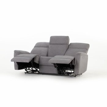 Dion 3 Seater Electric Recliner Sofa, Ash