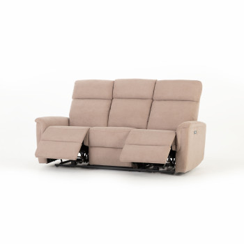 Dion 3 Seater Electric Recliner Sofa, Taupe