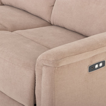 Dion 3 Seater Electric Recliner Sofa, Taupe